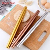 High Quality Non-stick Kitchen Baking Stainless Steel 304 Colored Metal Rolling Pin